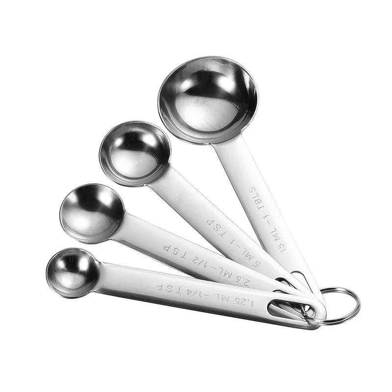 Set de Cucharas Medidoras de Acero Inoxidable — 7 Piezas con Regla Graduada